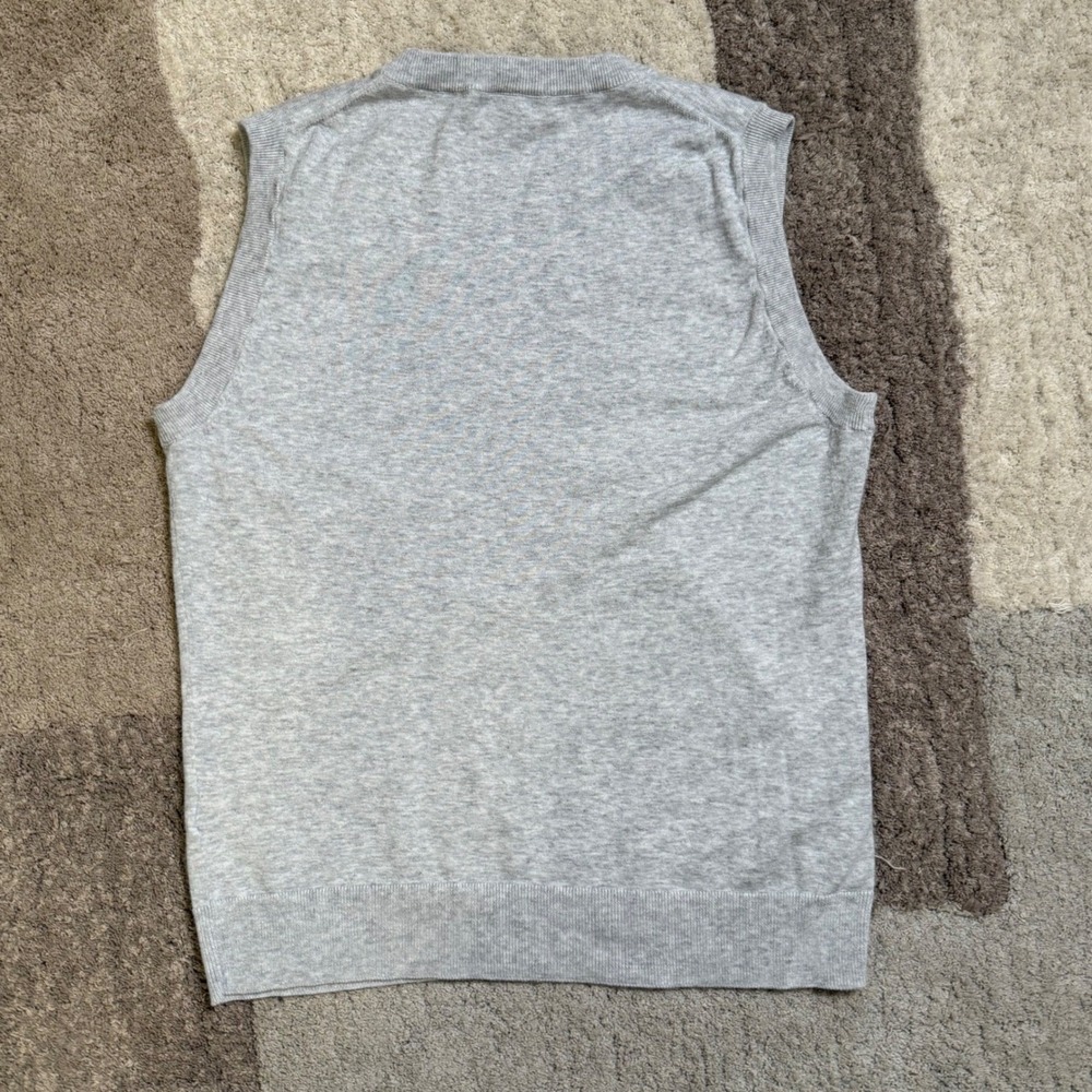 J.Crew Womens Gray Cotton Blend Sleeveless Crewneck Sweater Vest Size M - Picture 5 of 7